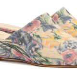 Larroudé x Markarian Venice Wedge In Watercolor Floral Ikat