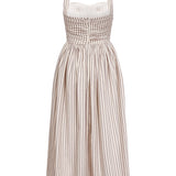 Leia Striped Halter Midi Dress