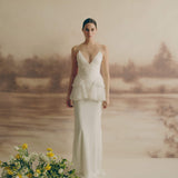 Wisteria Floral Beaded Gown