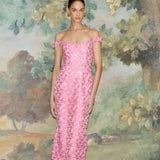 Amina Pink Sequin Midi Dress