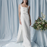Celia Column Gown With Waist Train