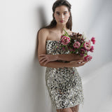 Paulina Hand-Beaded Mini Dress