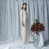 Mariela Ivory Beaded Lace Gown