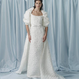 Adrianna Puff Sleeve Bridal Duster