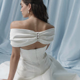 Portia Off-White Midi Dress