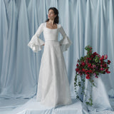 Hermia Ruffled Sleeve Gown
