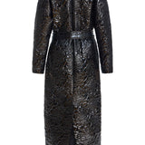 Briallen Black Rose Quilted Coat