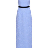 Robin Powder Blue Floral Cloque Gown