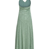Sylvette Pistachio Green Floral Jersey Midi Dress