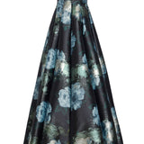 Laila Metallic Watercolor Floral Brocade Gown