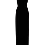 Vesper Black Velvet Gown With Shawl And Train