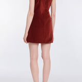 Jeanine Burgundy Velvet Mini Dress