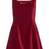 Jeanine Burgundy Velvet Mini Dress