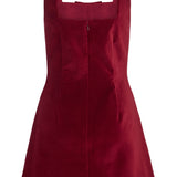 Jeanine Burgundy Velvet Mini Dress