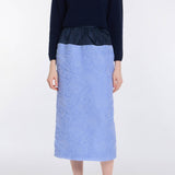 Romy Navy Floral Patch Cashmere Sweater