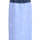 Ria Powder Blue Floral Cloque Midi Skirt