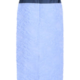 Ria Powder Blue Floral Cloque Midi Skirt