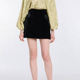 Lea Green Floral Printed Twill Blouse