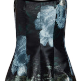 Lola Metallic Watercolor Floral Brocade Top