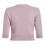 Posy Lavender Pearl Patch Cashmere Sweater