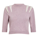 Posy Lavender Pearl Patch Cashmere Sweater