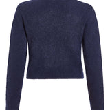 Romy Navy Floral Patch Cashmere Sweater