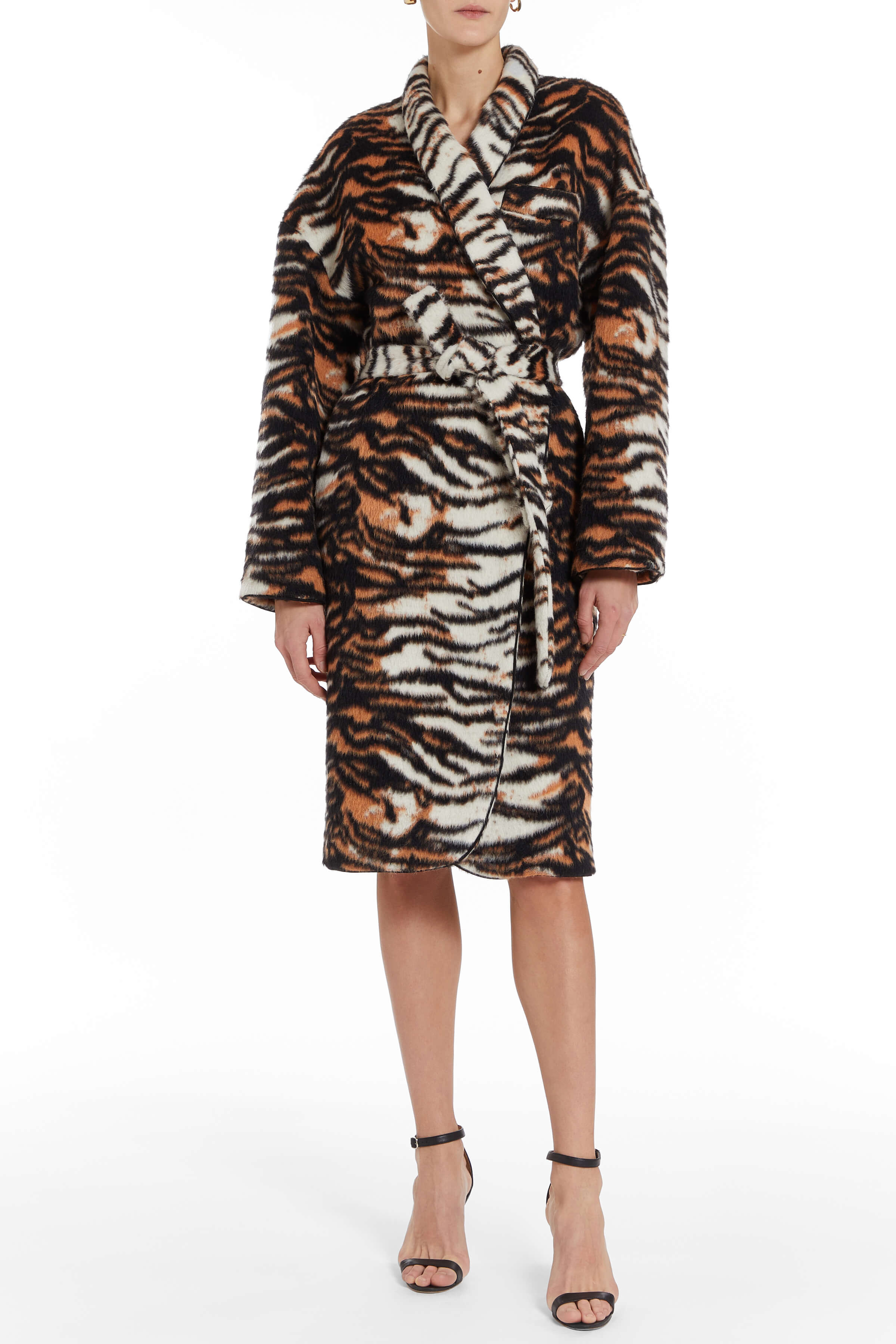 Le Tigre Tiger Print Wrap Coat
