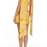 Gita Gold Floral Brocade Mini Dress