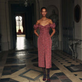 Adelaide Floral Ikat Column Midi Dress