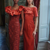 Rowan Sequin Embroidered Column Gown