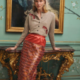 Ria Contrast Midi Skirt