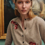 Theodora Pomegranate Knit Cardigan