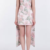 Gita Light Pink Brocade Mini Dress
