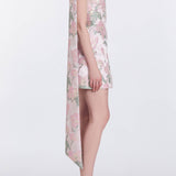 Gita Light Pink Brocade Mini Dress