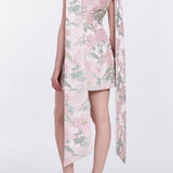 Gita Light Pink Brocade Mini Dress