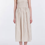 Leia Striped Halter Midi Dress