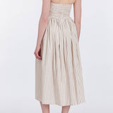 Leia Striped Halter Midi Dress