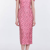 Amina Pink Sequin Midi Dress