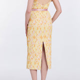 Acacia Belted Daisy Brocade Corset Dress