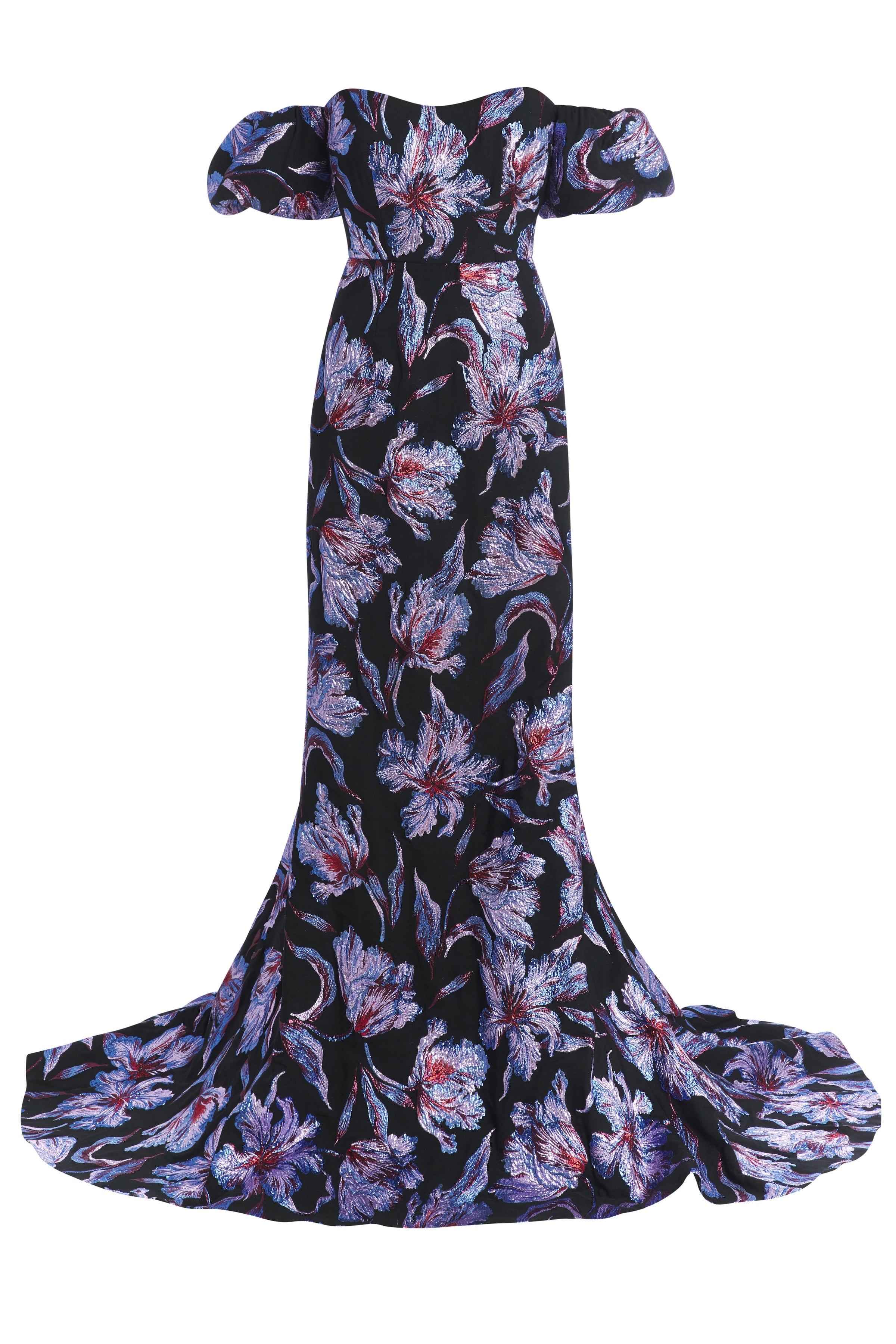 Astaire Metallic Brocade Strapless Gown