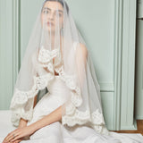 Maureen Circle Veil With Lace Edging
