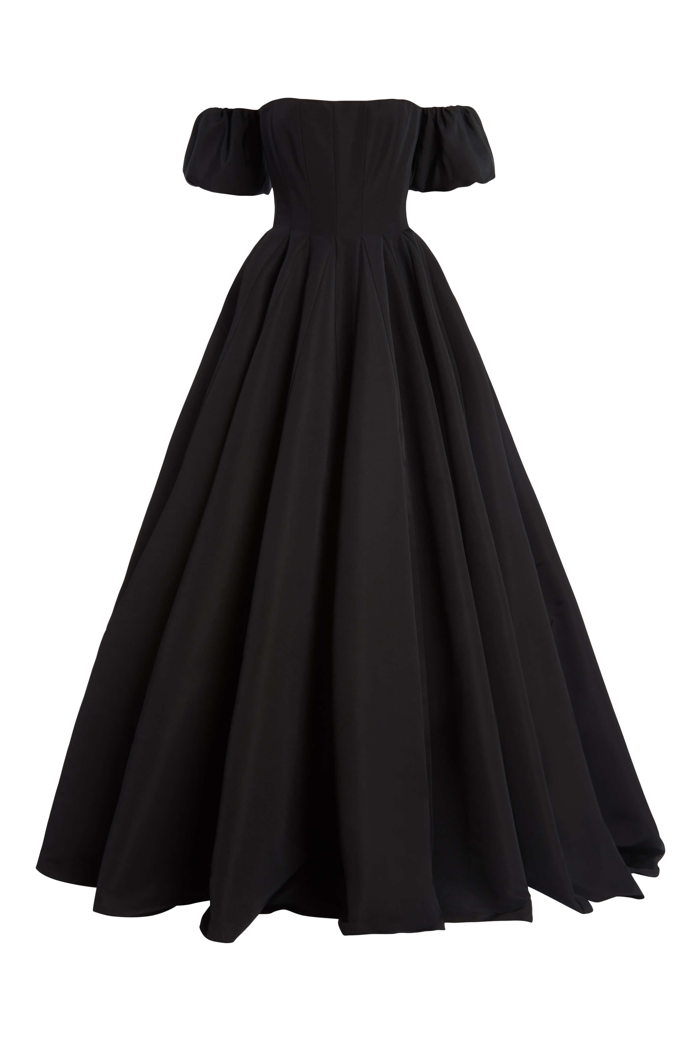 Thalia Black Silk Faille Gown