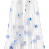 Bailey Blue Embroidered Blusher Veil