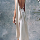 Celestia White Silk Mini Dress