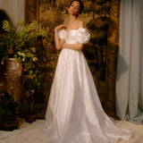 Yvetta Satin Finish Dupioni Gown