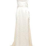 Ditsy Floral Gown With Shoulder Strap Trains