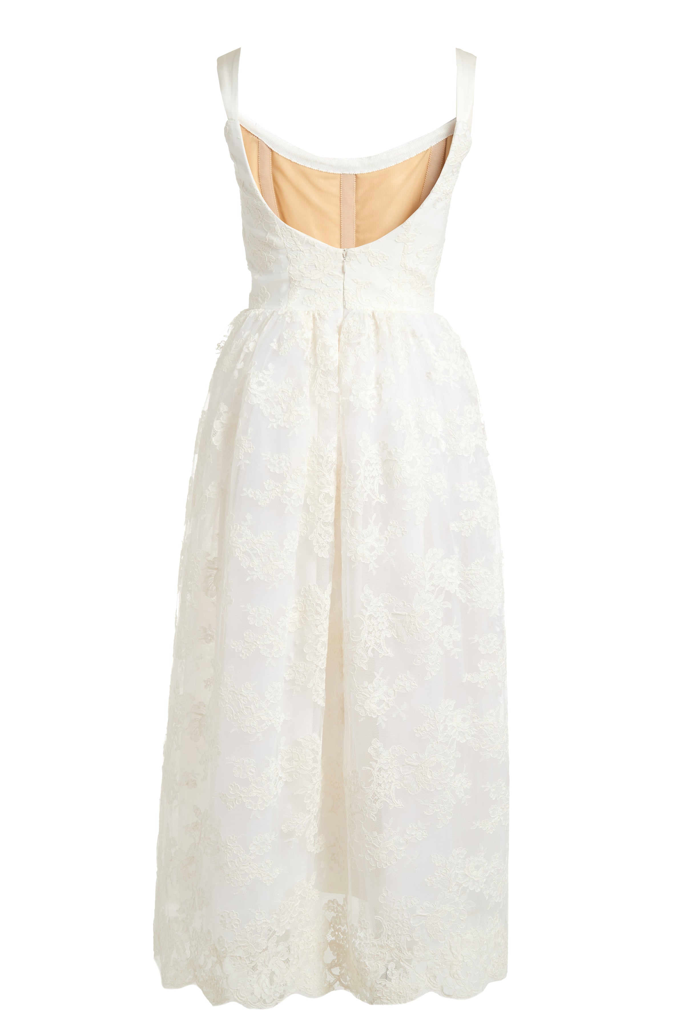 Apple White Lace Dress with Bow