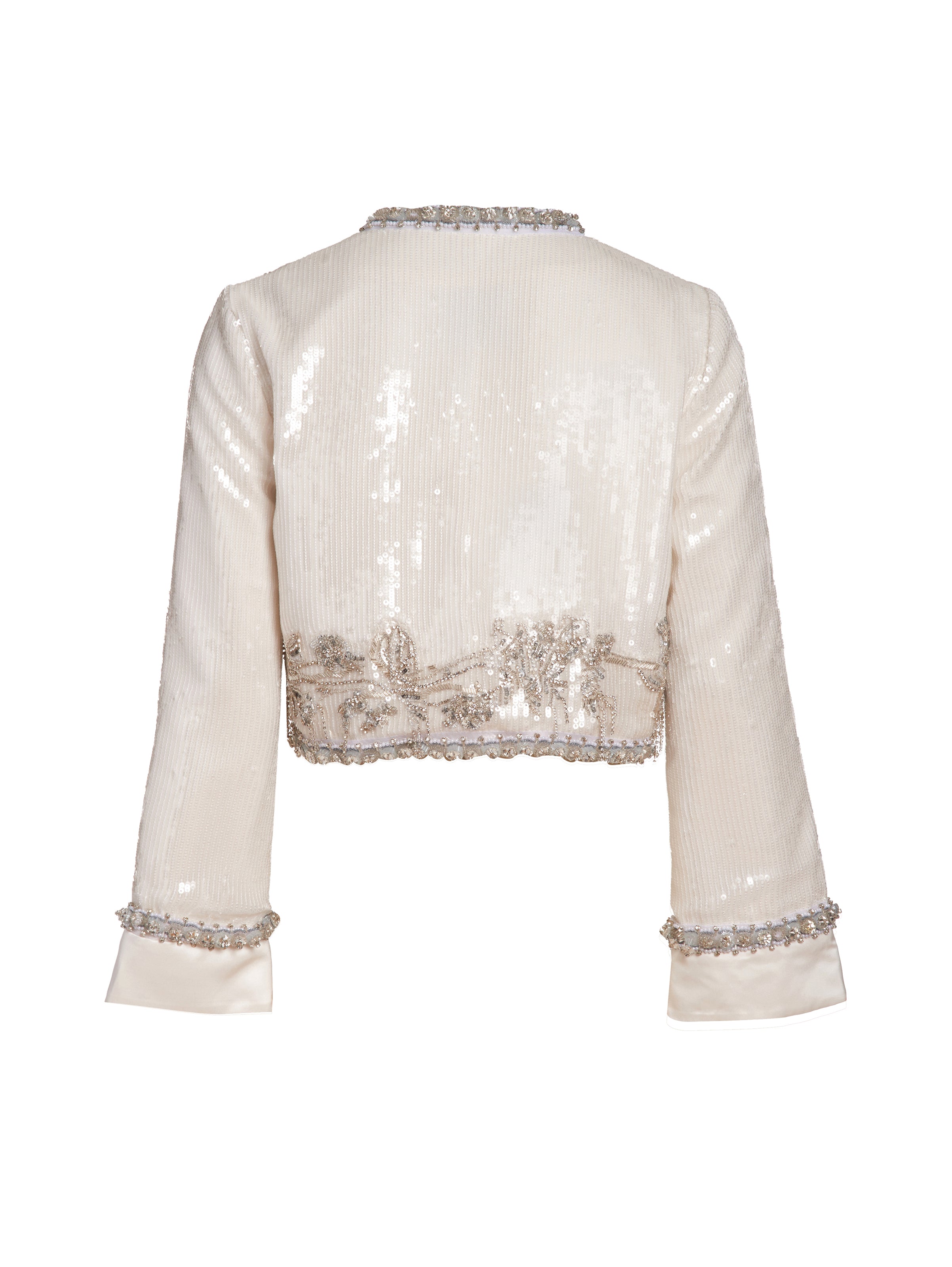 Olympia White Sequin Jacket