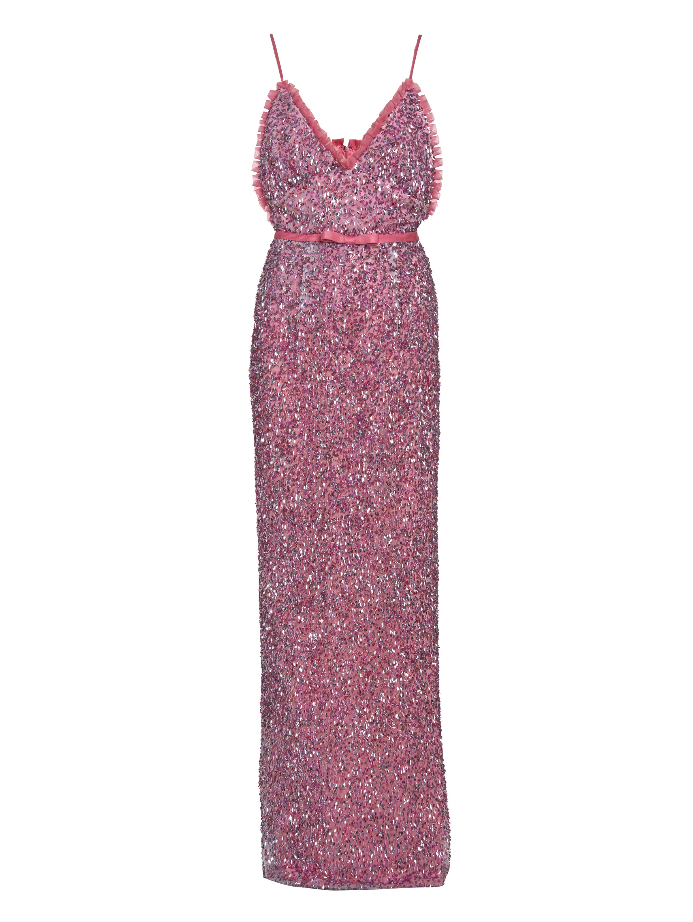 Isabel Pink Sequin Column Gown