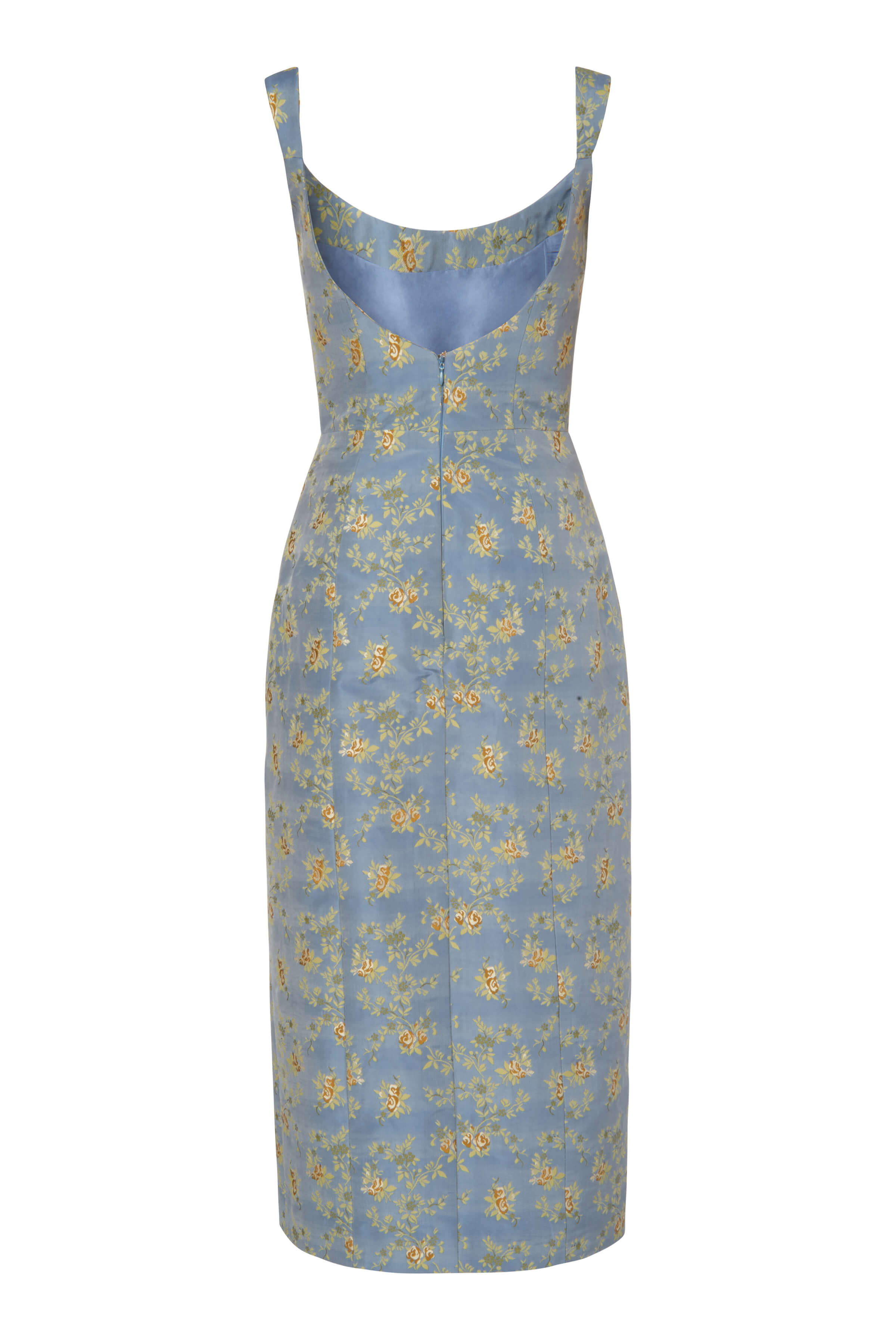 Claudette Blue Floral Corset Dress